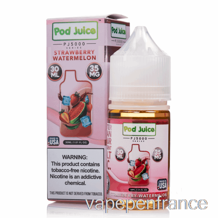 Pastèque Fraise - Jus De Dosette Pj5000 - Stylo Vape 30ml 35mg